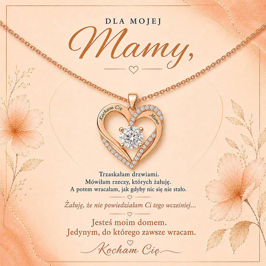 Naszyjnik z Grawerem dla Mamy - Jesteś Moim Domem - Bejesa