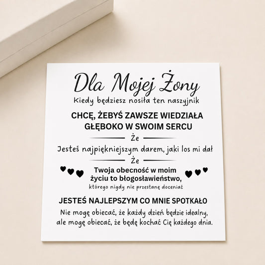 Prezent dla Żony - Serce z Błyszczącą Cyrkonią - Kocham Cię na zawsze - Bejesa