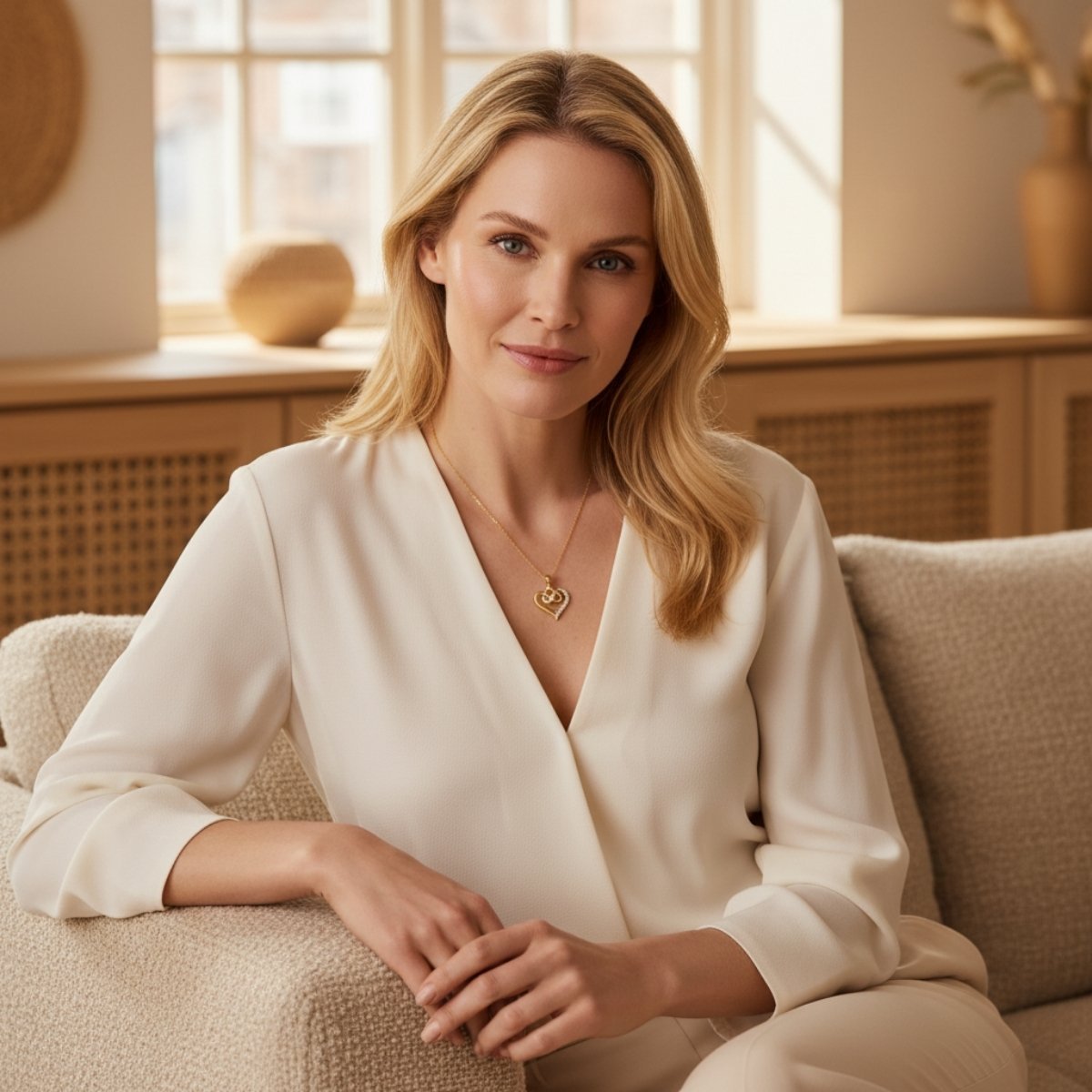 Złoty Naszyjnik Serce Nieskończoności – Dla Żony - Zawsze Obok - Bejesa