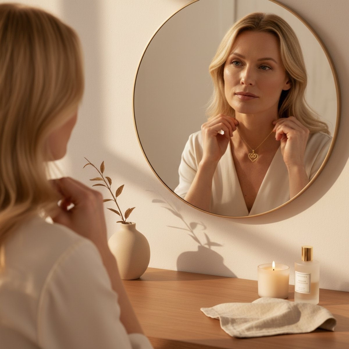 Złoty Naszyjnik Serce Nieskończoności – Dla Żony - Zawsze Obok - Bejesa