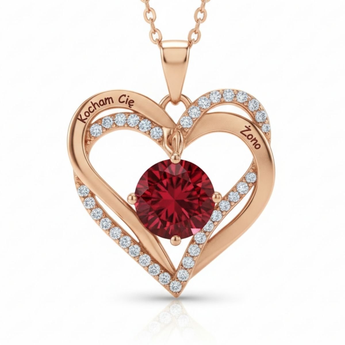 Naszyjnik dla Żony - Pokryty 18k Złotem - Kocham Cię Żono - Bejesa