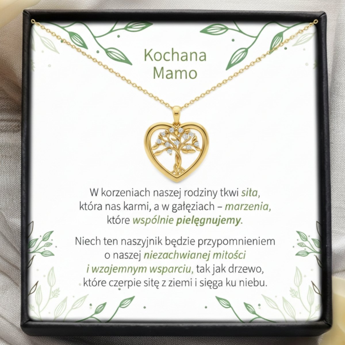 Naszyjnik dla Mamy - Drzewo życia - Z dedykacją - Bejesa