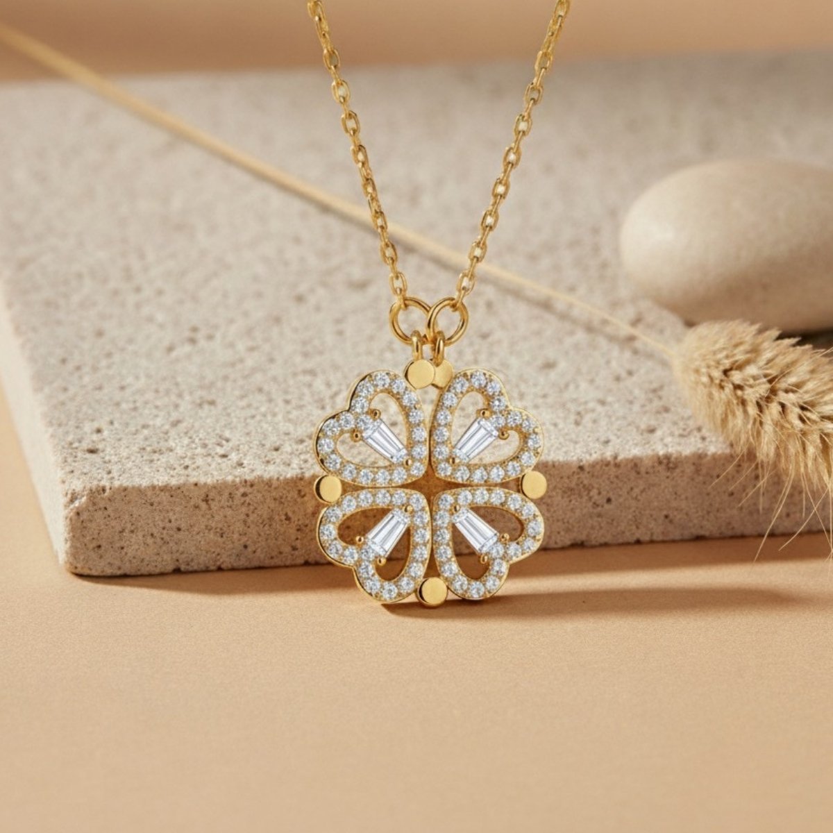 Naszyjnik dla Córki - Koniczynka - Najwspanialsze Uczucie od rodziców - Bejesa