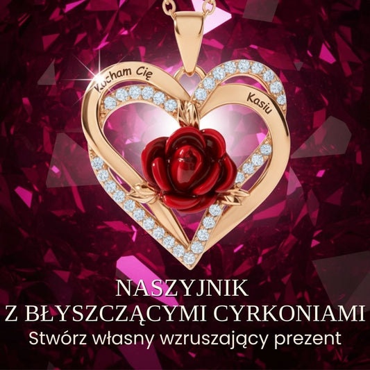 Naszyjnik Personalizowany z Grawerem - Kocham Cię + Imię - Bejesa