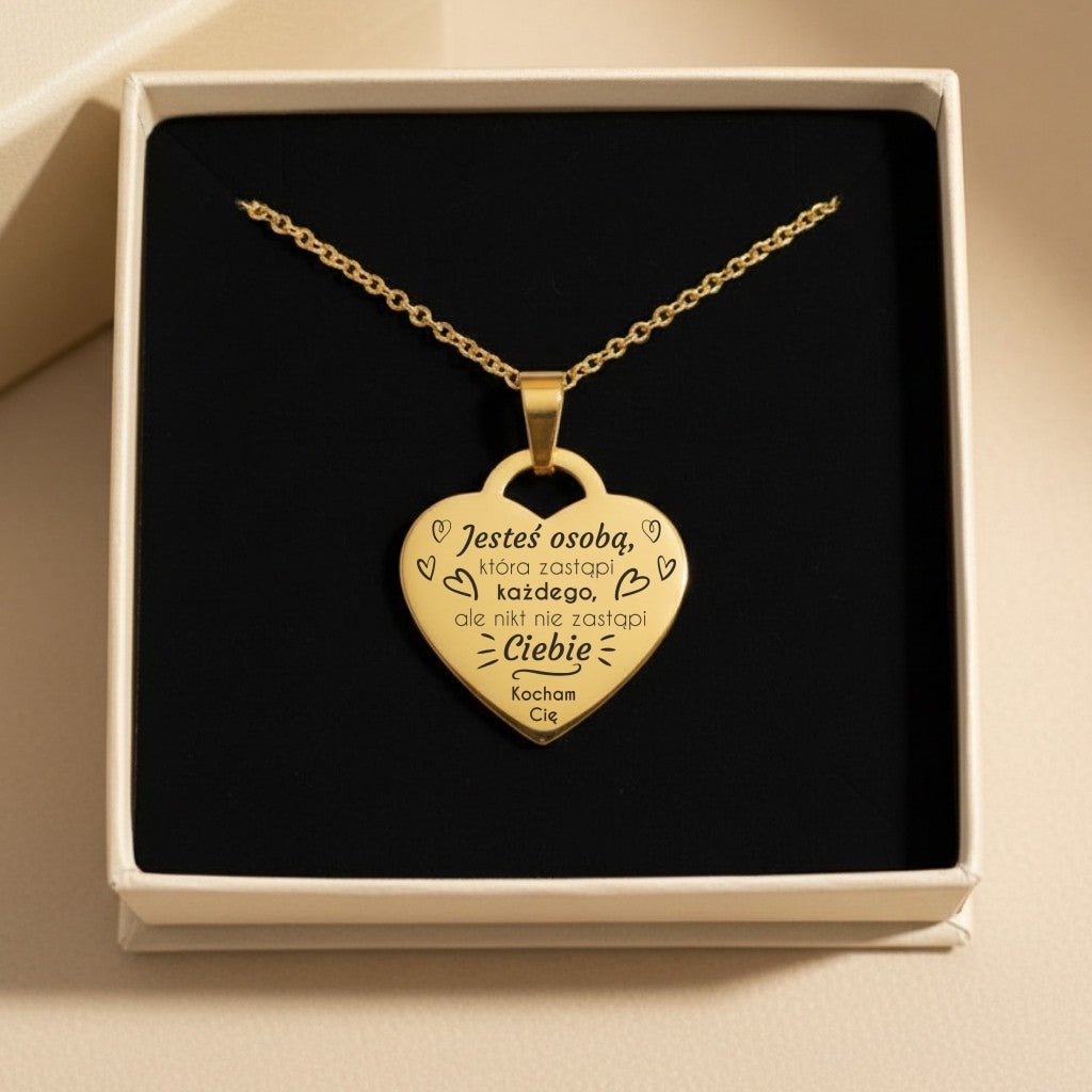 Prezent dla Mamy - Serce z Grawerem - Niezastąpiona - Bejesa