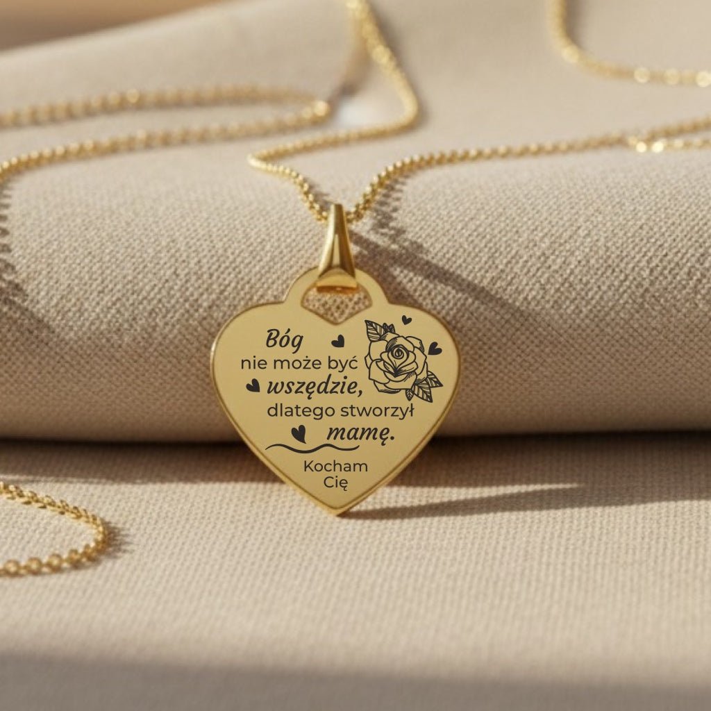 Prezent dla Mamy - Serce z Grawerem - Róża - Bejesa