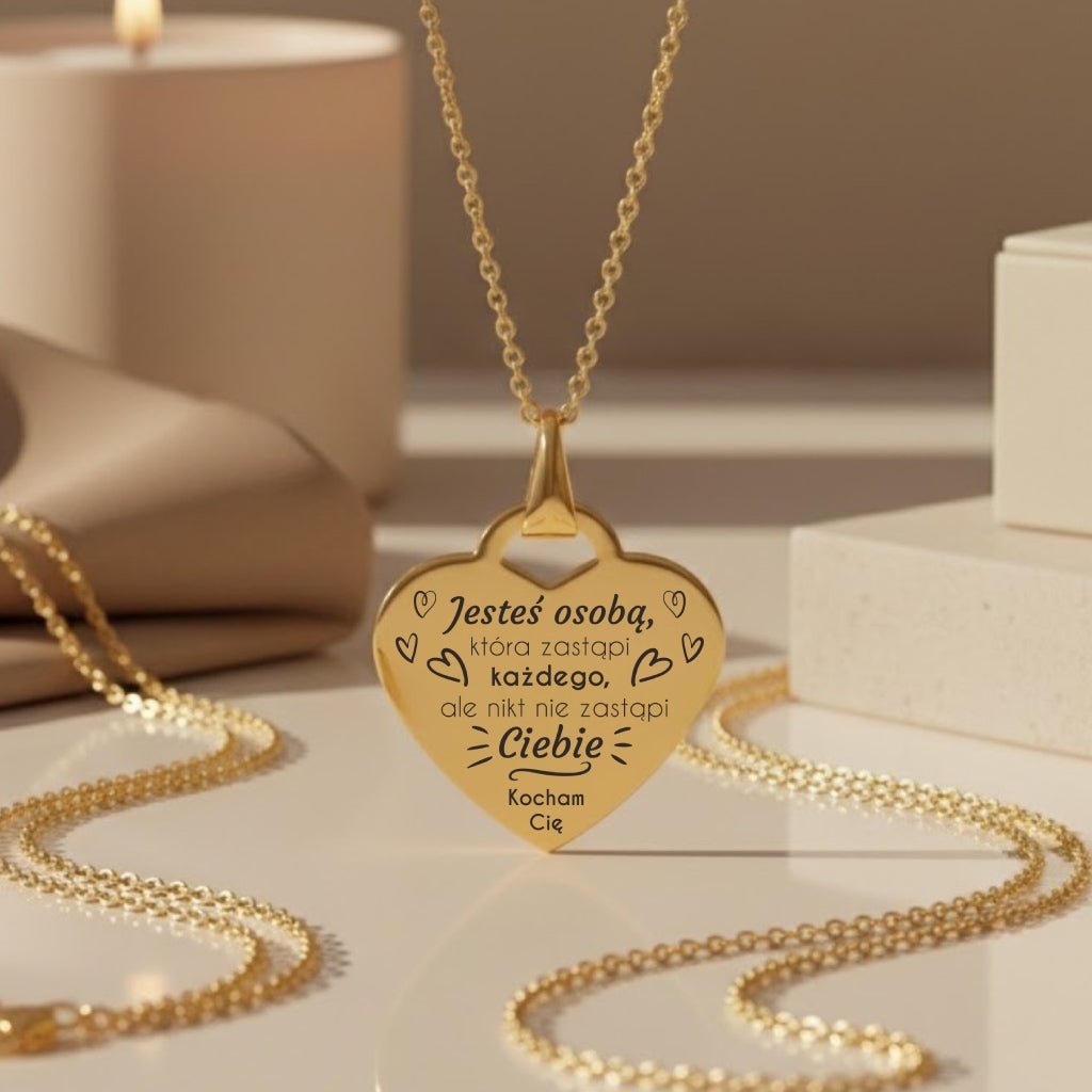 Prezent dla Mamy - Serce z Grawerem - Niezastąpiona - Bejesa