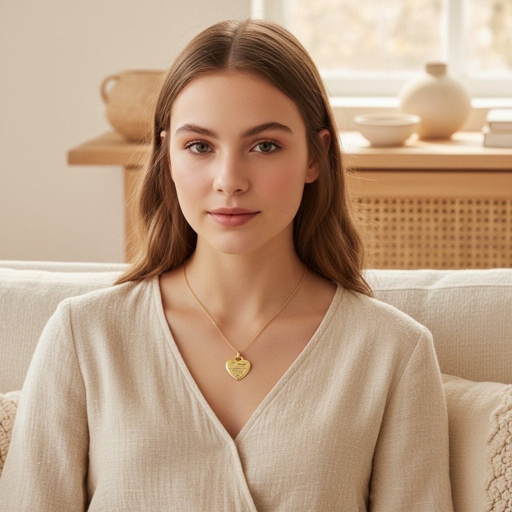 Prezent dla Córki - Serce z Grawerem - Nigdy nie zapomnij - od taty - Bejesa