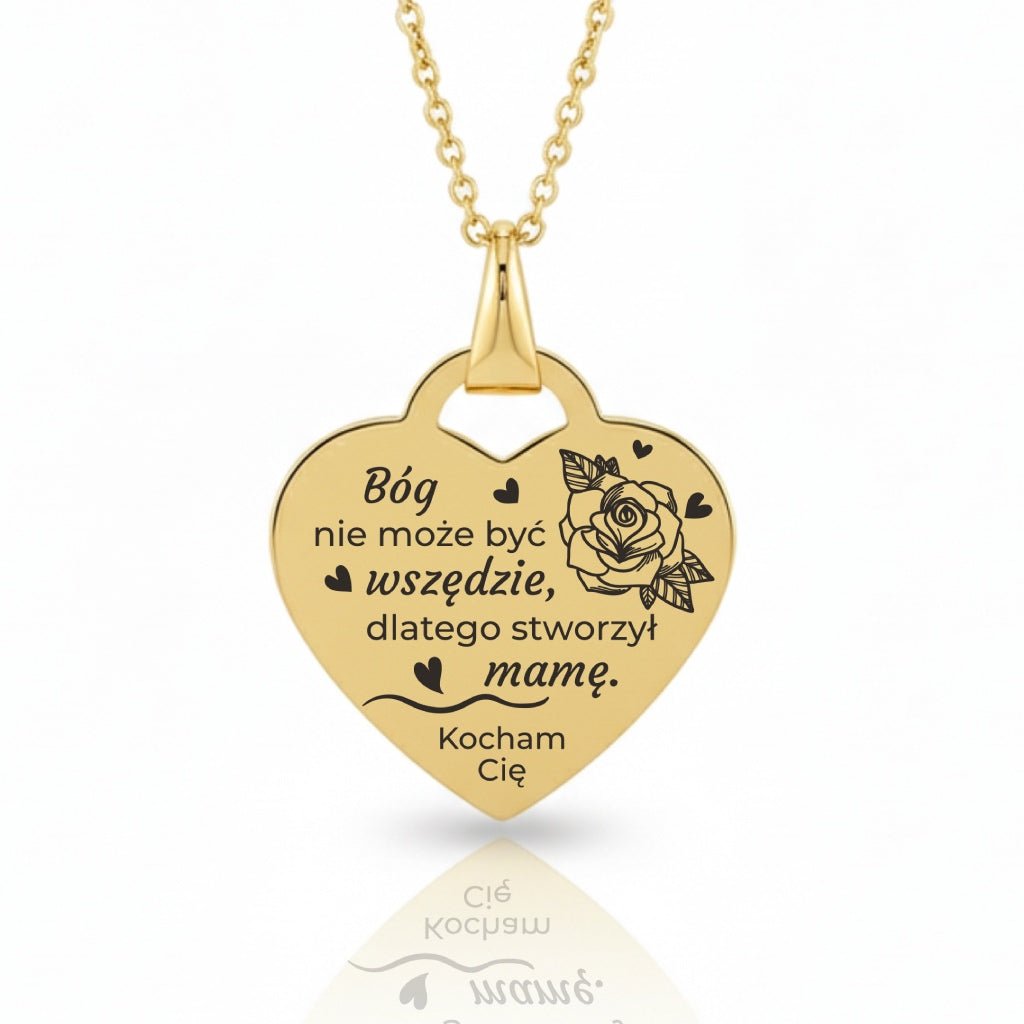 Prezent dla Mamy - Serce z Grawerem - Róża - Bejesa