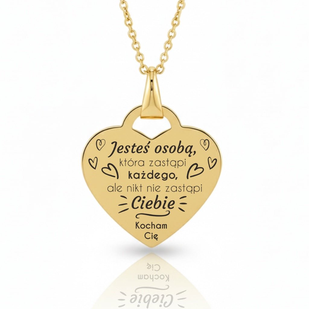 Prezent dla Mamy - Serce z Grawerem - Niezastąpiona - Bejesa