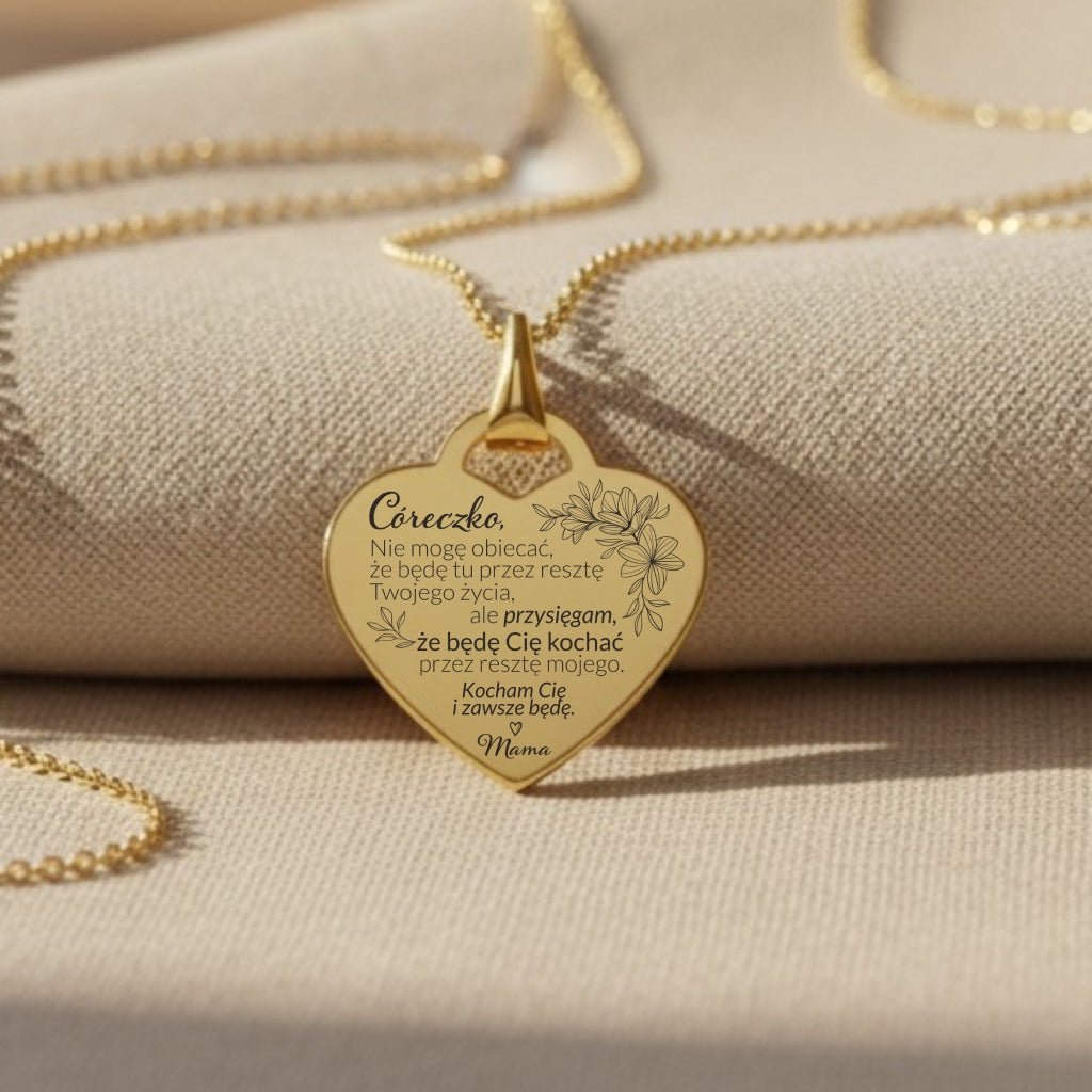 Prezent dla Córki - Serce z Grawerem - Zawsze będę - Bejesa
