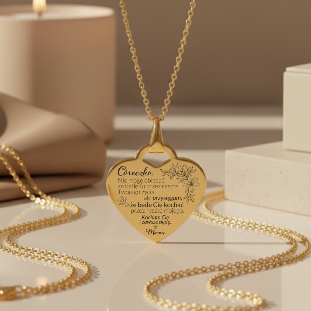 Prezent dla Córki - Serce z Grawerem - Zawsze będę - Bejesa