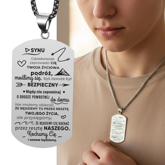 Nieśmiertelnik dla syna – bo niektóre słowa warto nosić przy sercu - Bejesa