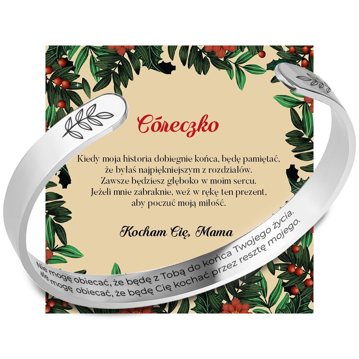 Bransoletka dla Córki - Bransoletka z grawerem - Bejesa