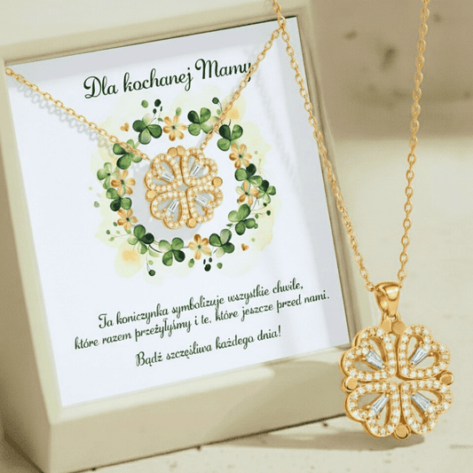 Naszyjnik dla Mamy - Koniczynka - Z dedykacją - Bejesa