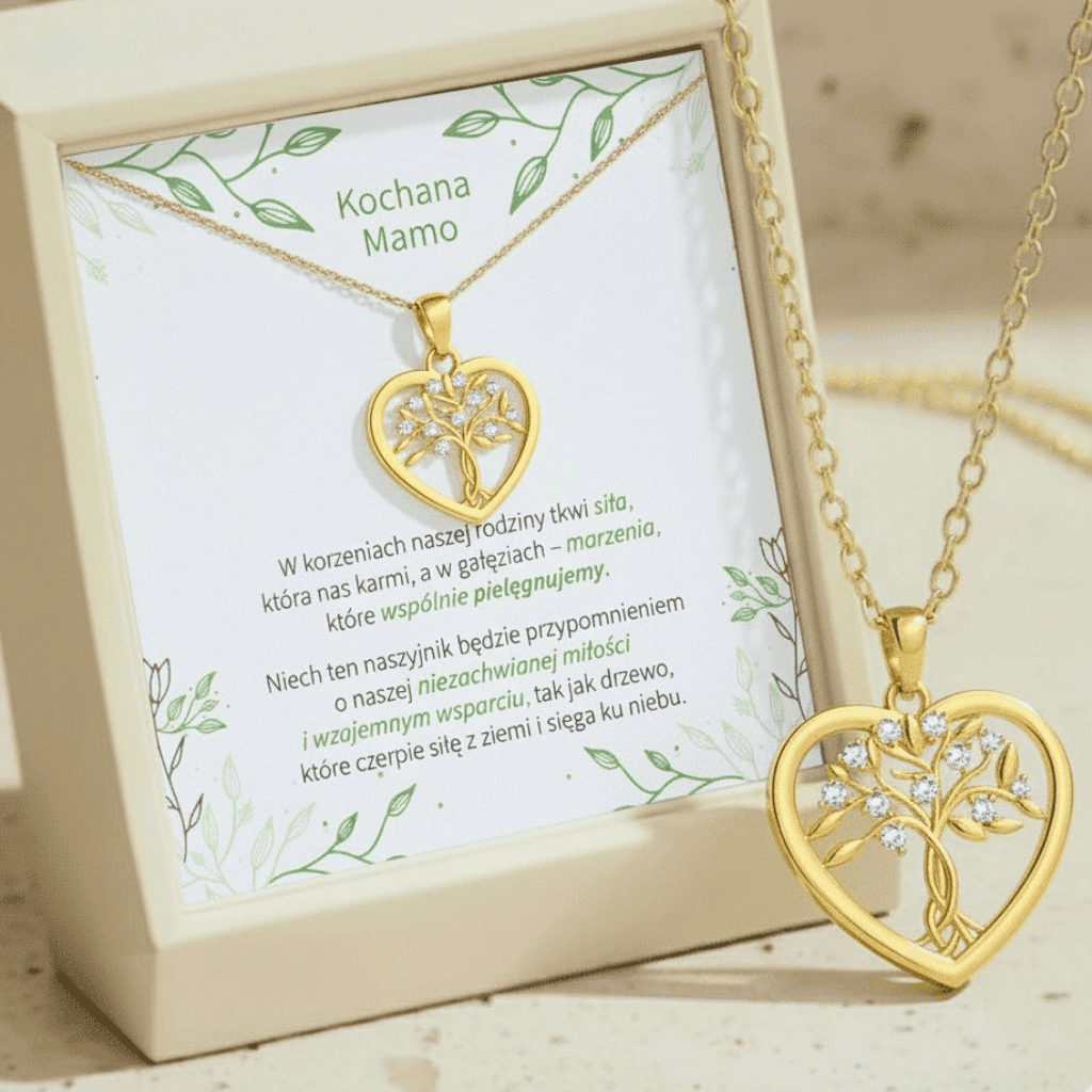 Naszyjnik dla Mamy - Drzewo życia - Z dedykacją - Bejesa