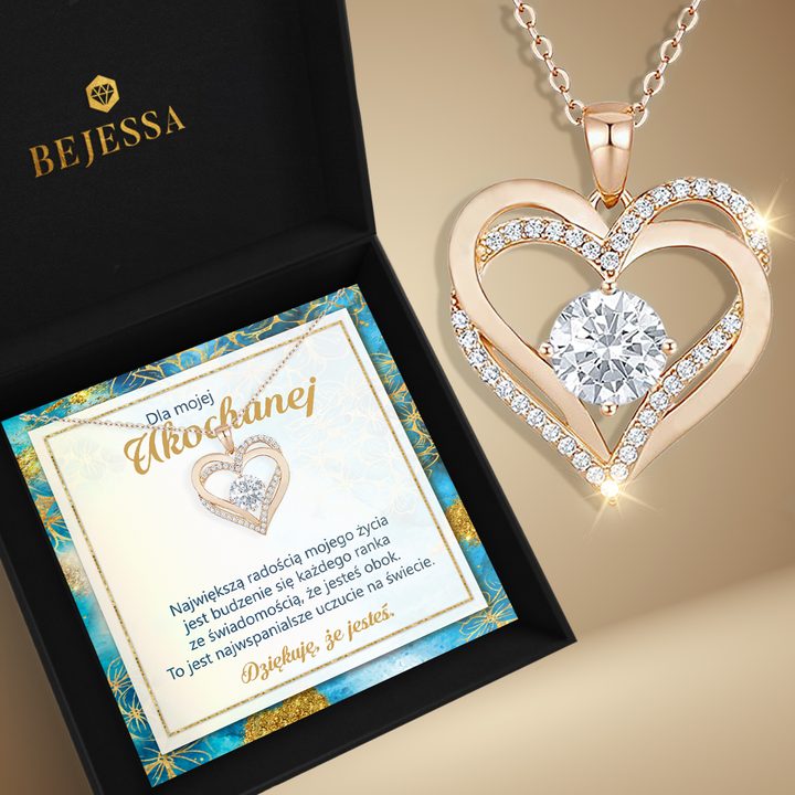 Prezent dla Ukochanej - Naszyjnik z cyrkonią z dedykacją - Bejesa