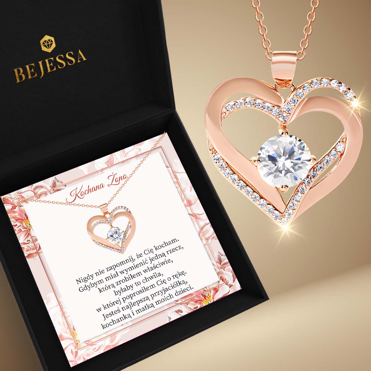 Prezent dla Żony - Podwójne Serce - Mój Ideał - Bejesa