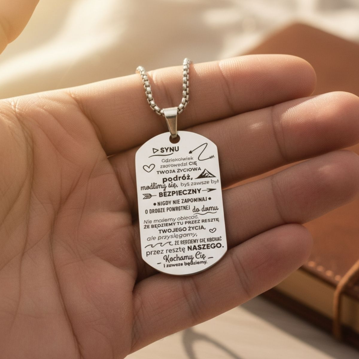 Nieśmiertelnik dla syna – bo niektóre słowa warto nosić przy sercu - Bejesa