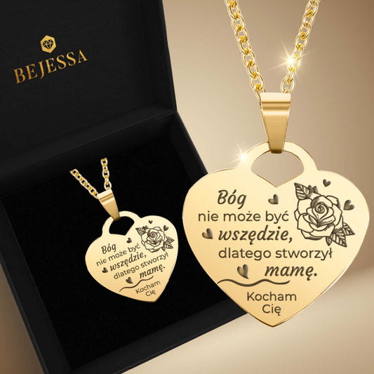 Prezent dla Mamy - Serce z Grawerem - Róża - Bejesa