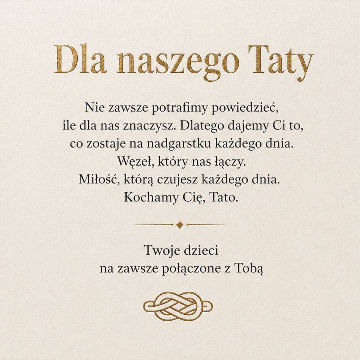 Bransoletka skórzana "Połączenie" - dla taty od dzieci - Bejesa