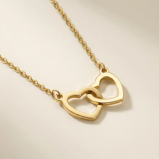 Pozłacane Plecione Serca 18k - Bejesa