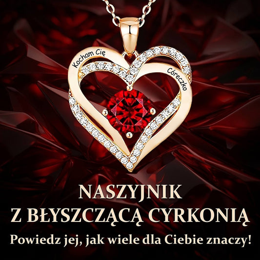 Naszyjnik dla Córki - Pokryty 18K Złotem - Kocham Cię Córeczko - Bejesa