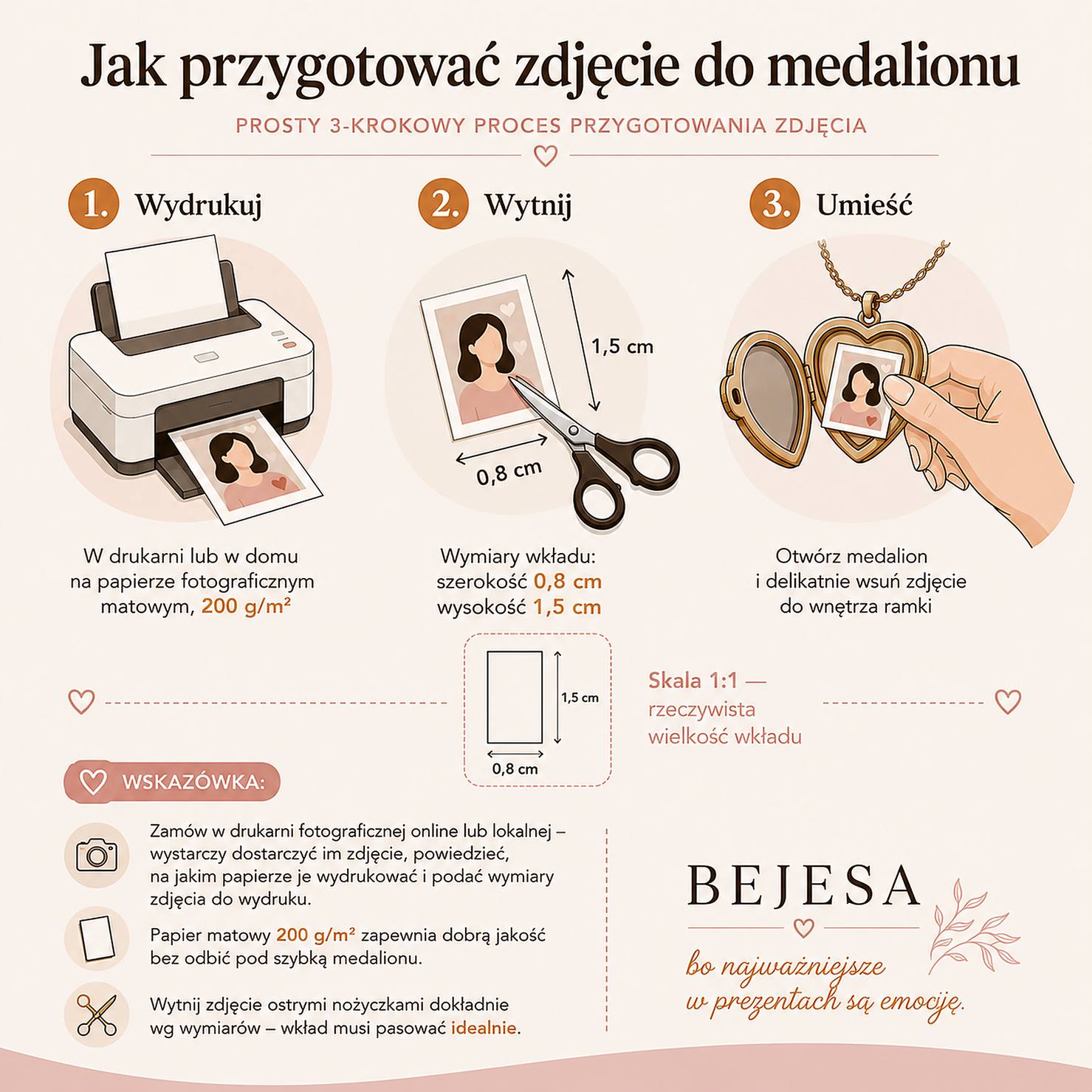 Otwierany Medalion dla Mamy z Grawerem i Zdjęciem - Mamo jesteś cudowna - Bejesa