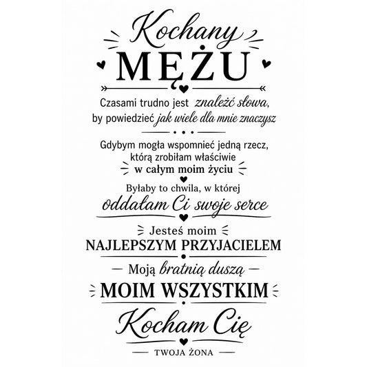 Naszyjnik dla Męża - Nieśmiertelnik z Grawerem - Bratnia Dusza - Bejesa