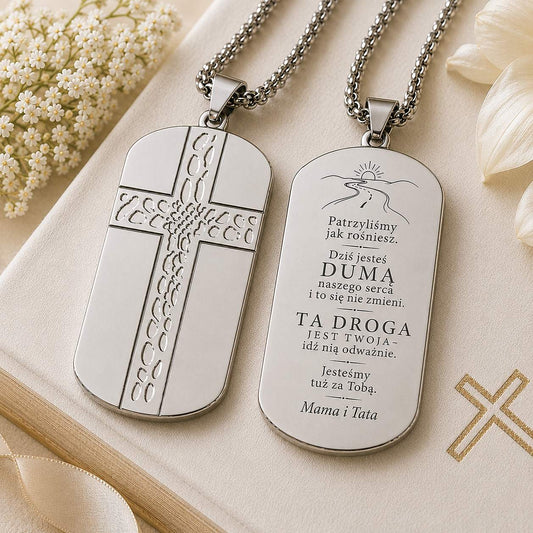 Nieśmiertelnik z Krzyżem dla Syna - Twoja Droga - Bejesa