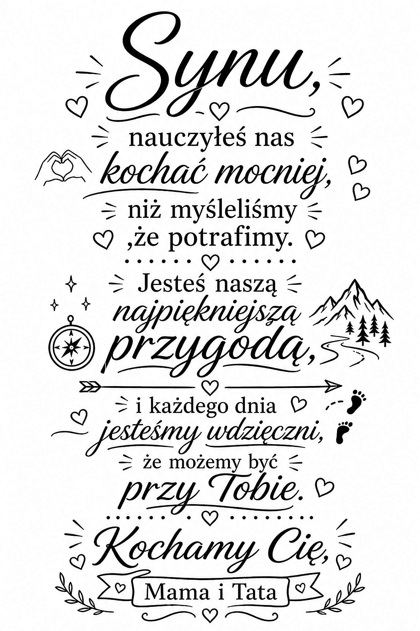 Naszyjnik dla Syna - Nieśmiertelnik z Grawerem - Nasza Przygoda - Bejesa