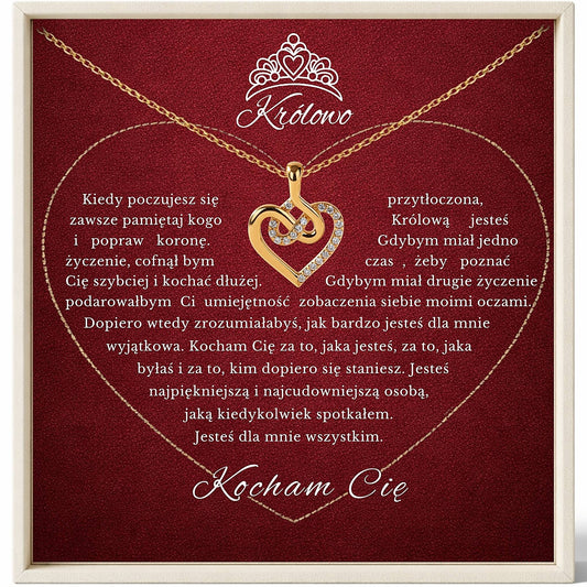 Naszyjnik dla Ukochanej - Serce Symbol Nieskończonej Miłości - z Dedykacją - Bejesa
