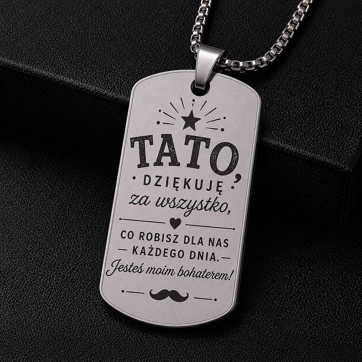 Nieśmiertelnik dla Taty - z Grawerem - Bohater - Bejesa