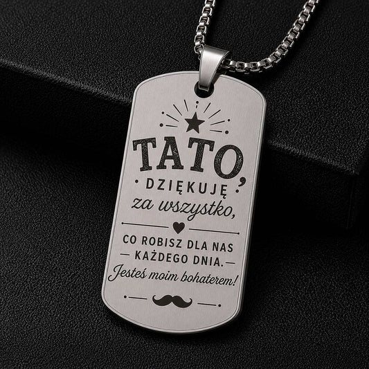 Nieśmiertelnik dla Taty - z Grawerem - Bohater - Bejesa
