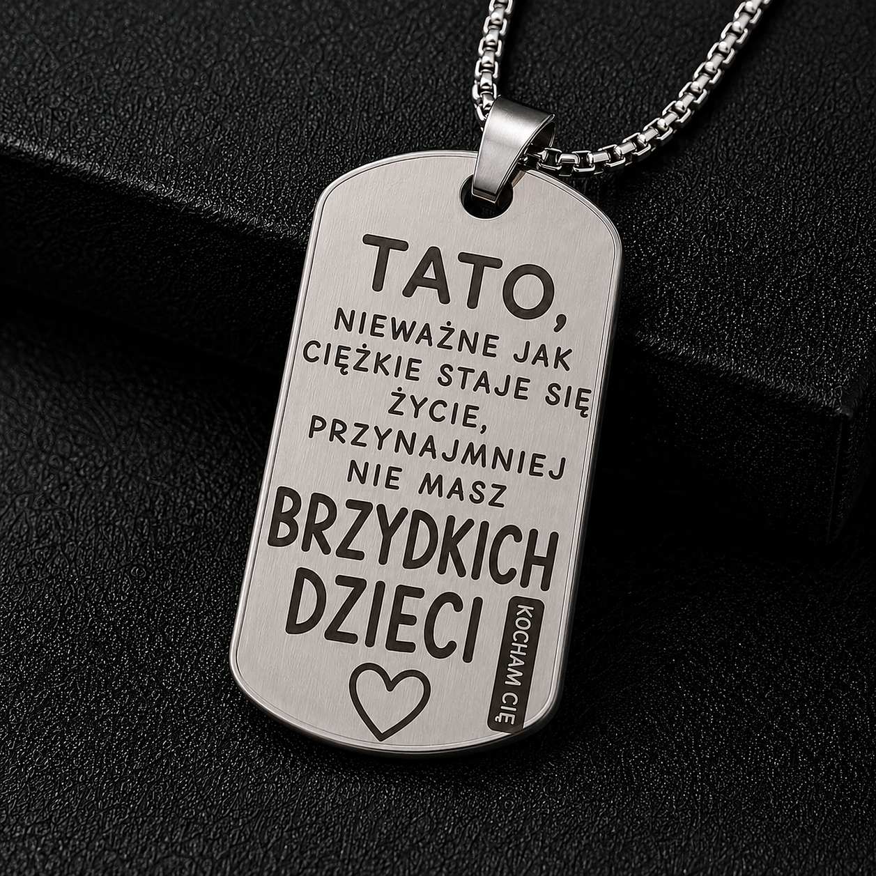 Nieśmiertelnik dla Taty - Grawer z Humorem - Bejesa
