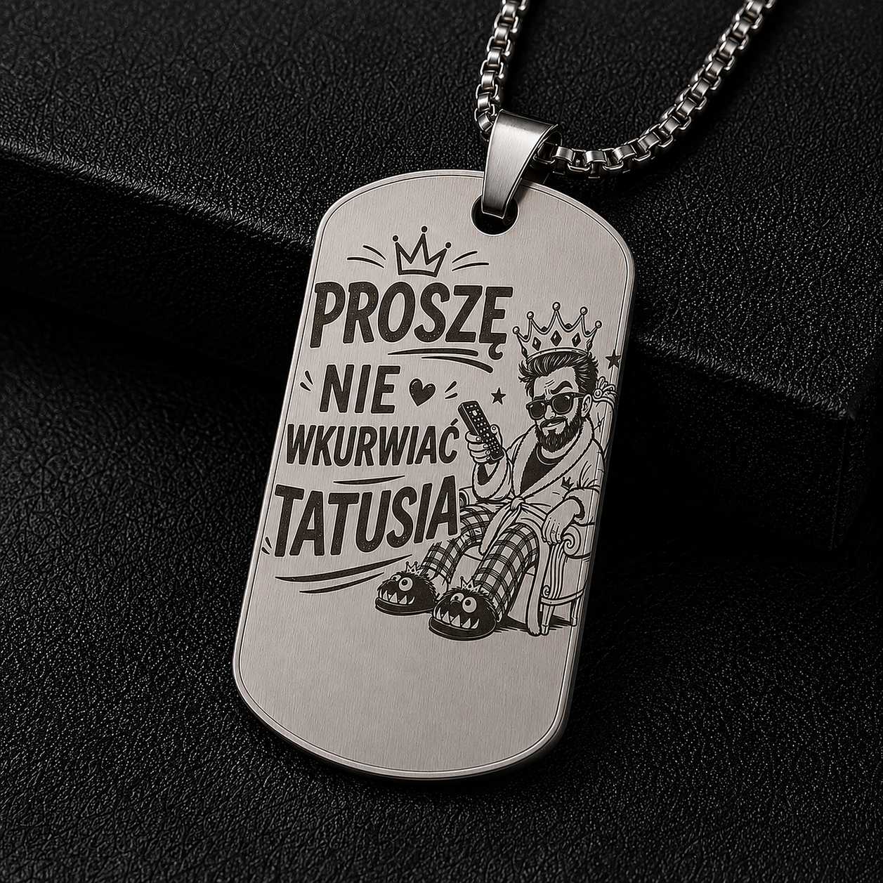 Nieśmiertelnik dla Taty - Grawer z Humorem - Bejesa