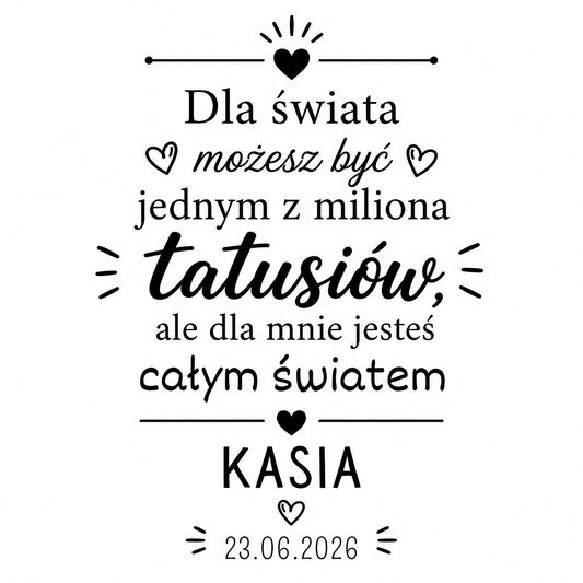 Nieśmiertelnik dla Taty z Grawerem - Wasze Imię i Data na Zawsze - Bejesa