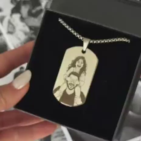 Nieśmiertelnik ze Zdjęciem - Personalizowany Prezent dla Niego