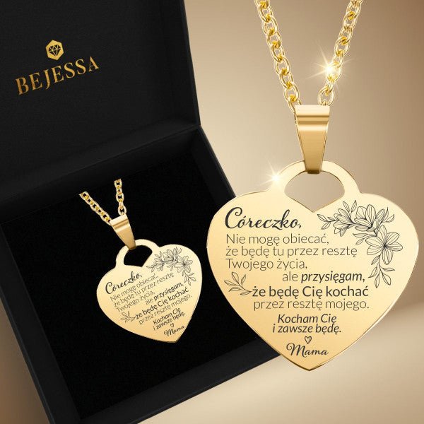 Prezent dla Córki - Serce z Grawerem - Zawsze będę - Bejesa