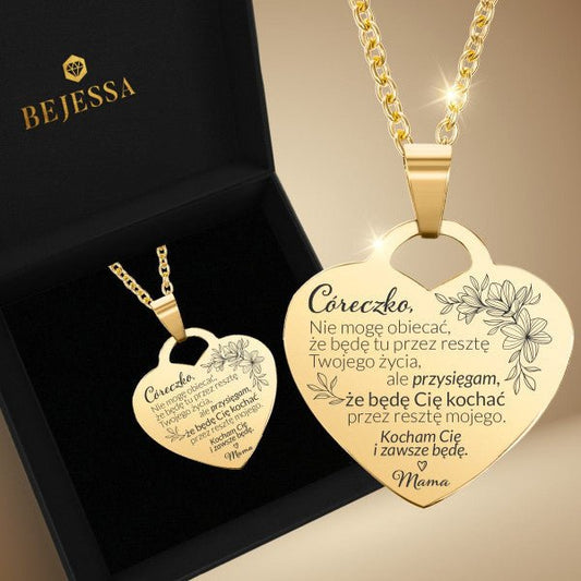 Prezent dla Córki - Serce z Grawerem - Zawsze będę - Bejesa