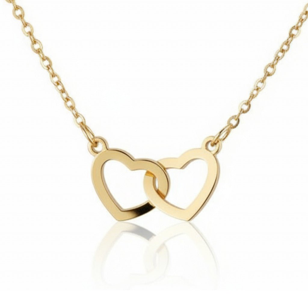 Pozłacane Plecione Serca 14k - Bejesa
