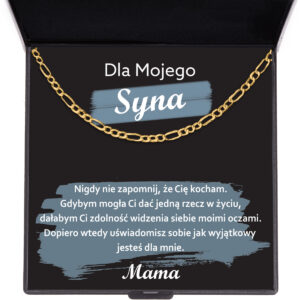 Łańcuszek – Dla Syna – Nigdy Nie Zapomnij - złoty