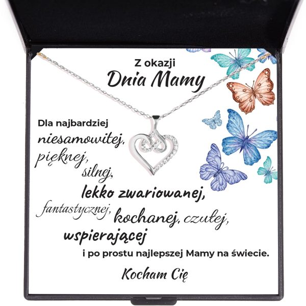 Naszyjnik Serce Nieskończoności z dedykacją dla mamy