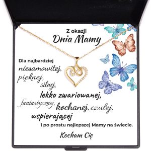 Naszyjnik Serce Nieskończoności z dedykacją dla mamy
