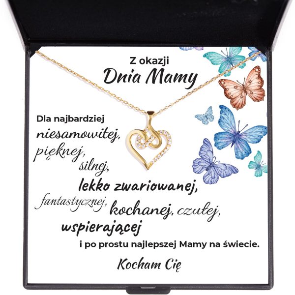 Naszyjnik Serce Nieskończoności z dedykacją dla mamy