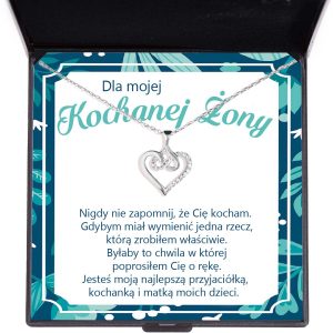 Naszyjnik Serce Nieskończoności z dedykacją dla żony