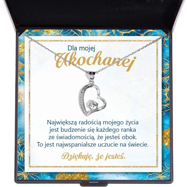 Naszyjnik Błyszcząca Biel z dedykacją dla ukochanej
