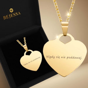 Grawerowane serduszko w kolorze złotym - personalizowane