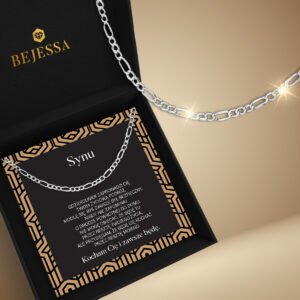 Prezent dla syna Urodziny Imieniny Dzień dziecka naszyjnik Łańcuszek podróż figaro bejessa
