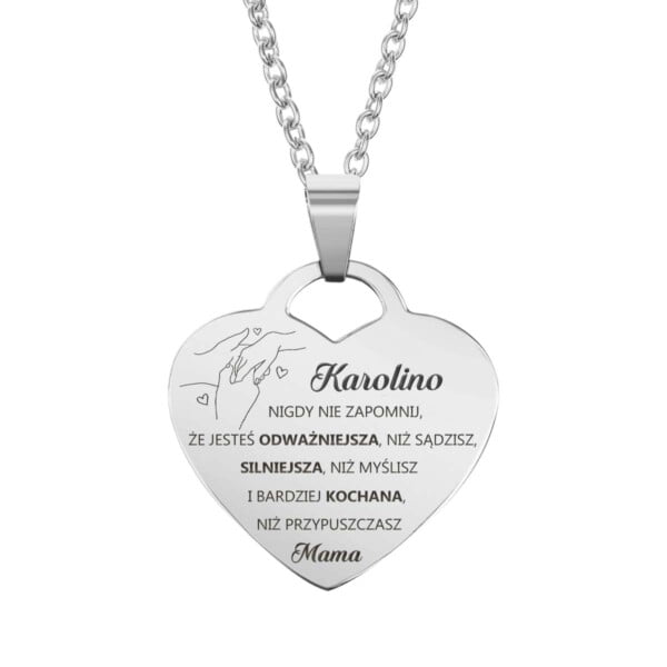 Naszyjnik dla córki od mamy - personalizowany grawer
